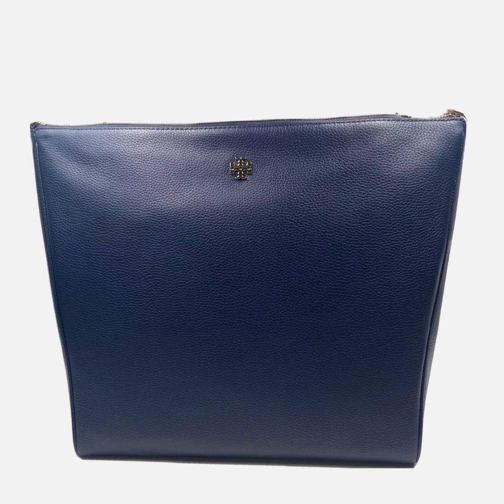 Roomy Tory Burch Navy Blue Leather Hobo Bag- This Is A Great "Everyday" Bag